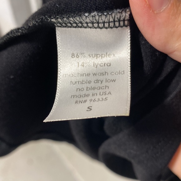 Susana Monaco Black Plunging neckline black stretch dress 3/4 length sleeves - Picture 5 of 8